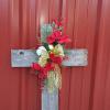 Silk start at $55 cross can bee reused!  Can be used as a house marker or decoration or cemetery tribute.  